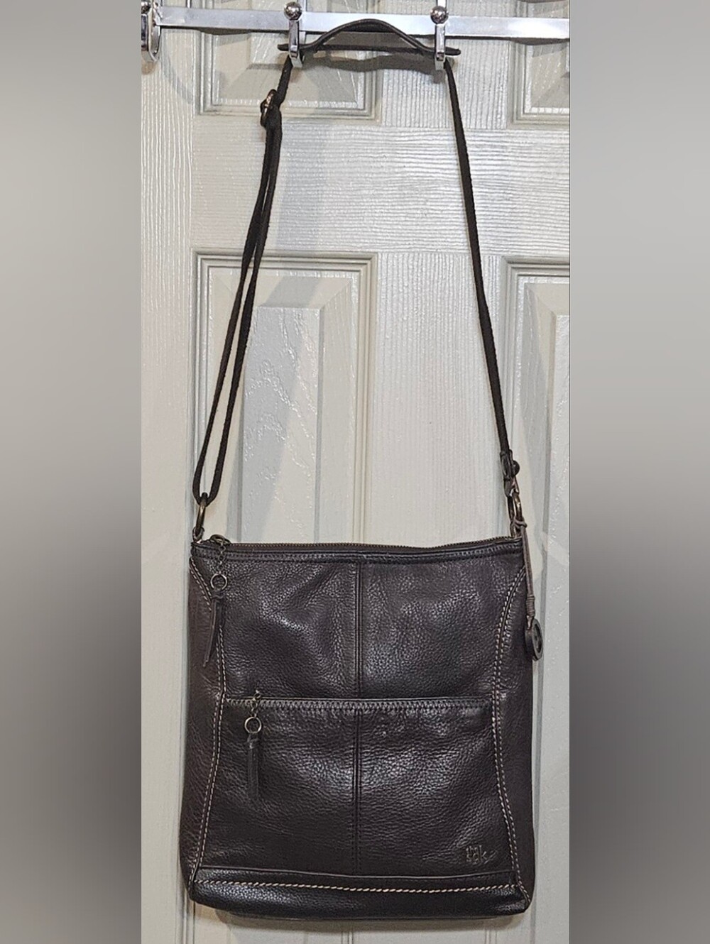 The Sak Dark Brown Leather Crossbody Bag